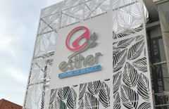 acp-laser-cut-wall-cladding-3d-letterbox-acrylic-yang-manis-untuk-esther-house-of-beauty-esther - Web design surabaya