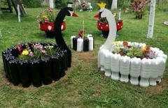 used-plastic-bottles-for-aesthetic-garden-decoration - Web design surabaya