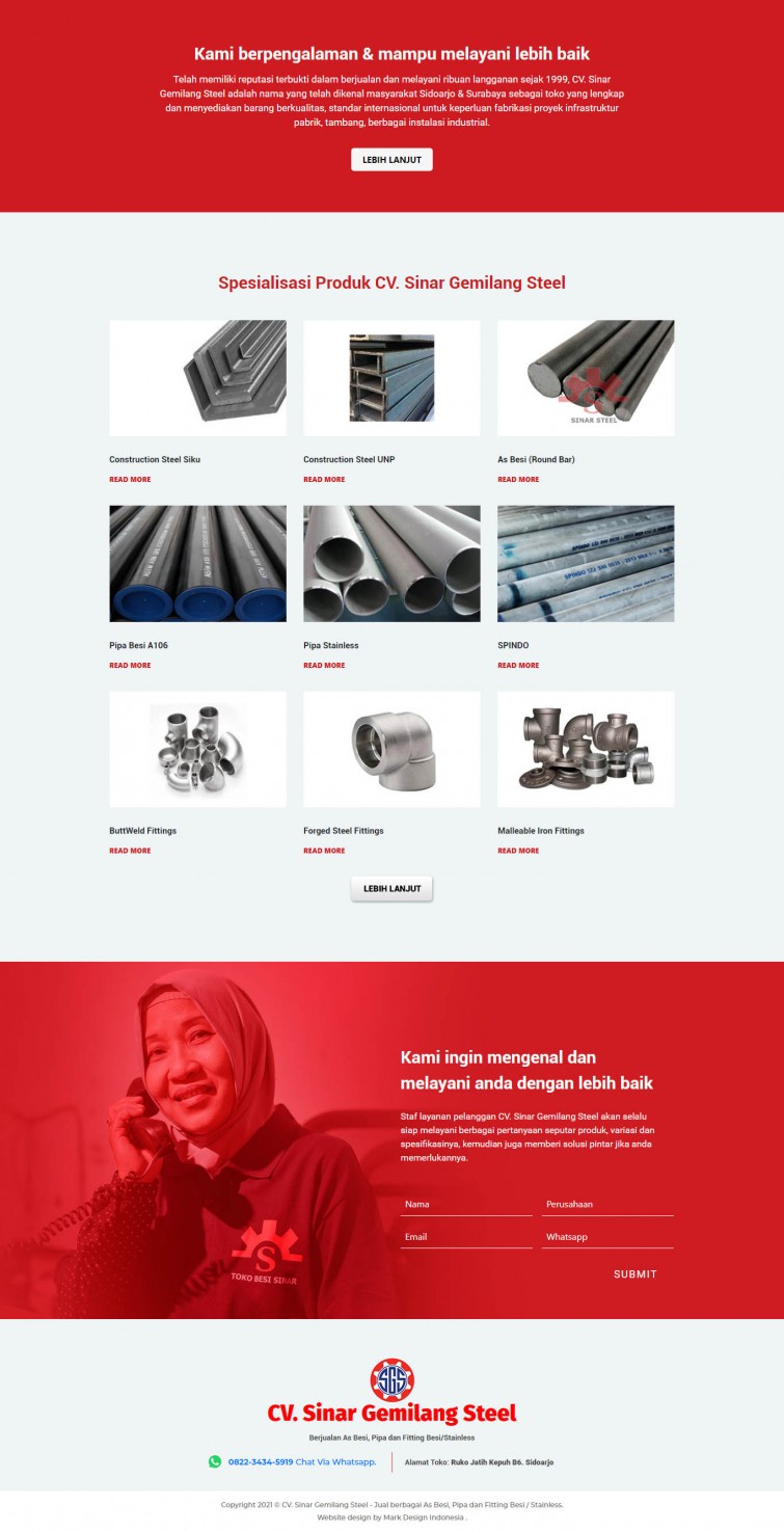 cv-sinar-gemilang-steel-website-design-surabaya-jakarta