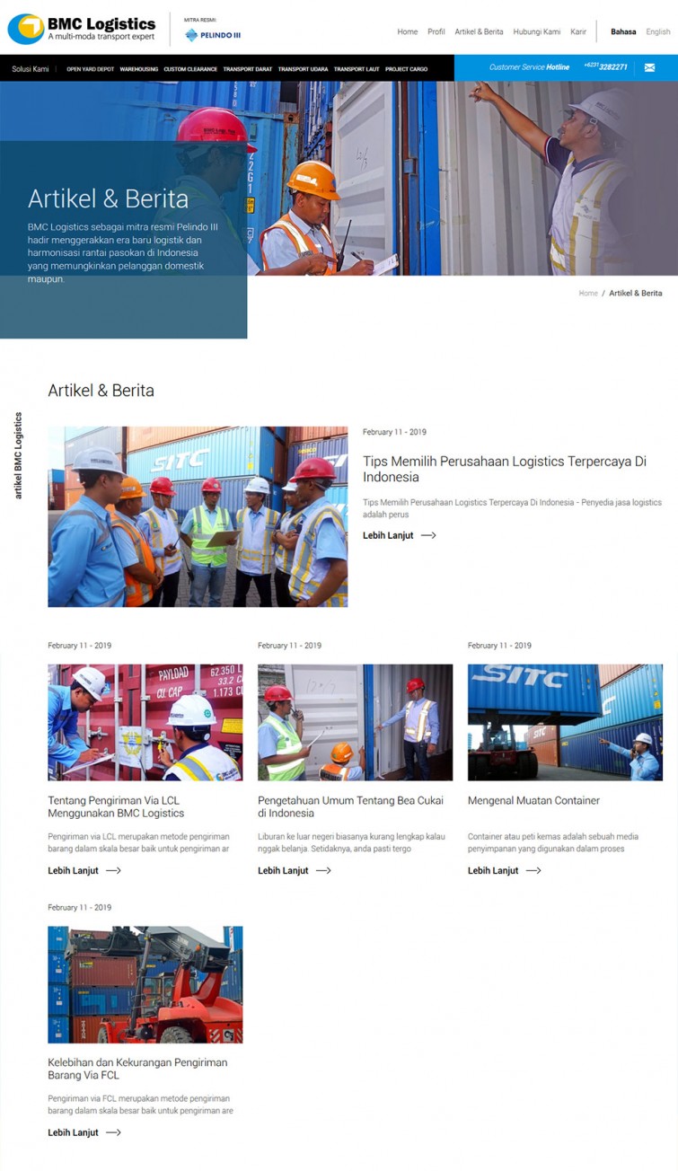 pelindo-logistic-website-design-jakarta-surabaya
