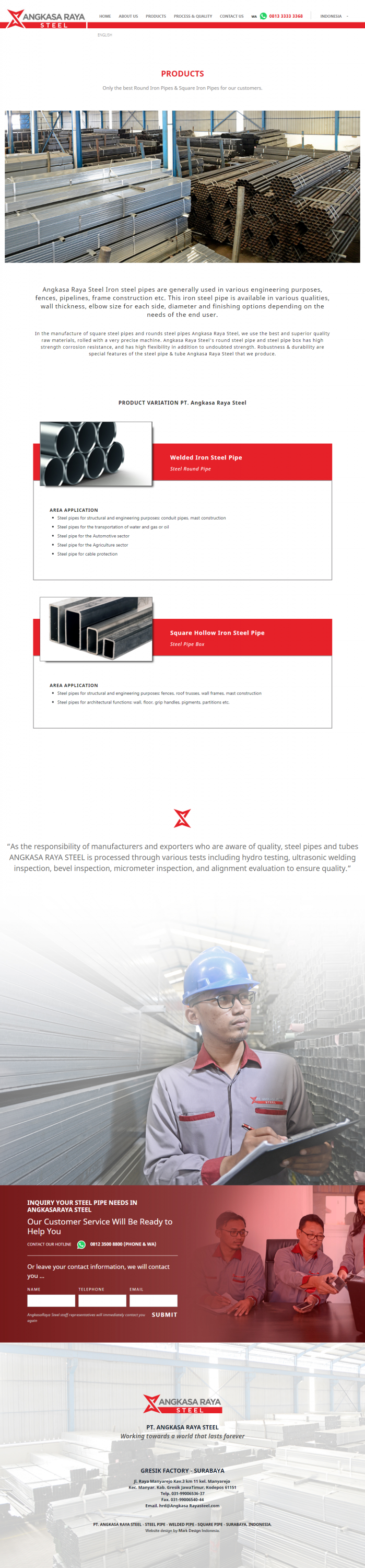 pt-angkasa-raya-steel-website-design-surabaya-jakarta