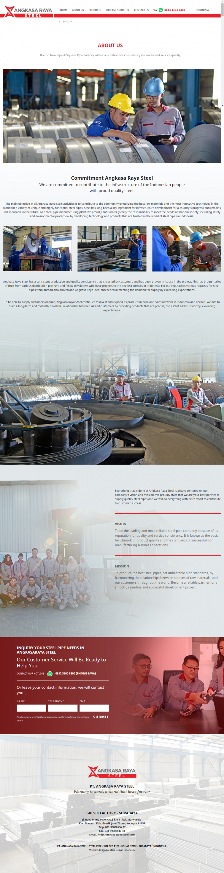 pt-angkasa-raya-steel-website-design-surabaya-jakarta
